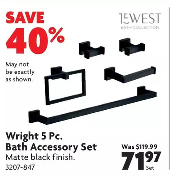 Home Hardware Wright 5 pc. bath accessory set offer