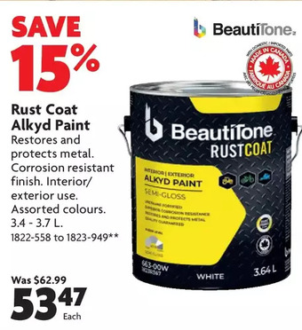Home Hardware Rust coat alkyd paint offer