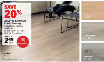 Home Hardware Aquapro laminate plank flooring offer