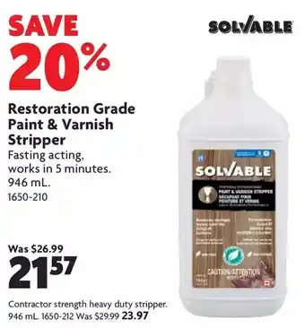 Home Hardware Restoration grade paint & varnish stripper | contractor strength heavy duty stripper offer