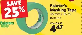 Home Hardware Painters masking tape offer