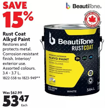 Home Hardware Rust coat alkyd paint offer
