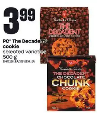 Loblaws Pc the decadent cookie offer