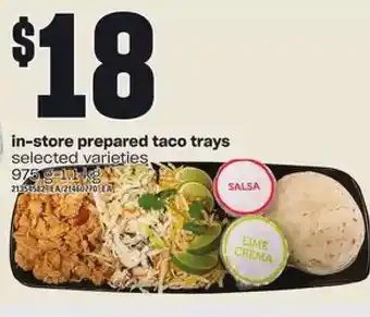 Loblaws In-store prepared taco trays offer