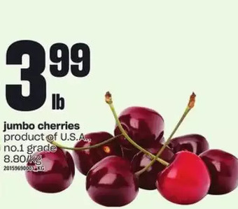 Loblaws Jumbo cherries offer