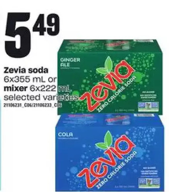 Loblaws Zevia soda or mixer offer