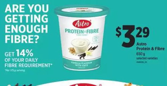 Loblaws Astro protein & fibre offer