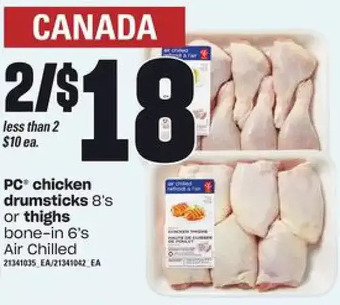 Zehrs Markets Pc chicken drumsticks or thighs offer