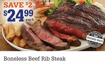M & M Food Market Boneless beef rib steak offer