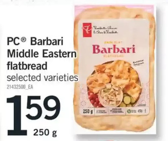 Fortinos Pc barbari middle eastern flatbread offer