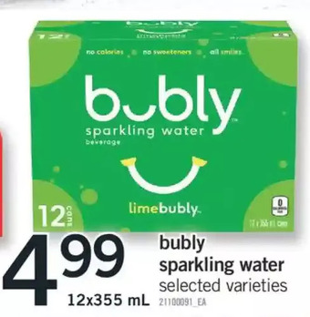 Fortinos Bubly sparkling water offer