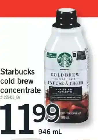 Fortinos Starbucks cold brew concentrate offer