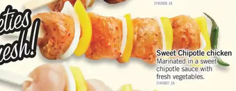 Fortinos Fresh meat kebobs sweet chipotle chicken offer