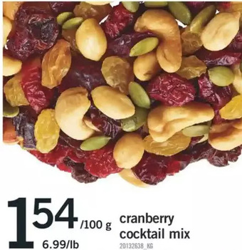 Fortinos Cranberry cocktail mix offer