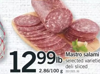 Fortinos Mastro salami offer