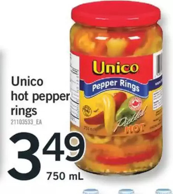 Fortinos Unico hot pepper rings offer