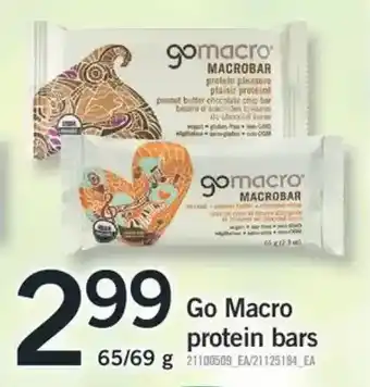 Fortinos Go macro protein bars offer