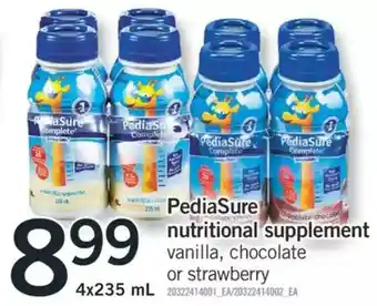 Fortinos Pediasure nutritional supplement offer