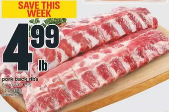 Independent Grocer Pork back ribs offer