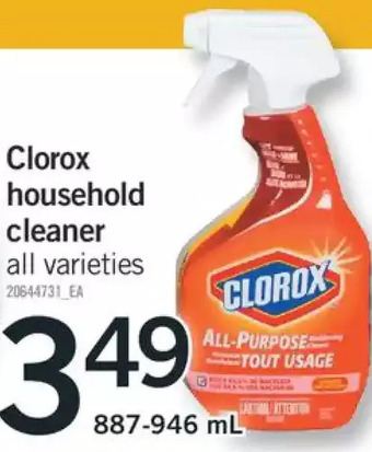 Fortinos Clorox household cleaner offer
