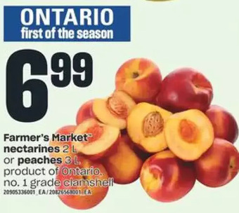 Independent Grocer Farmer's market nectarines or peaches offer
