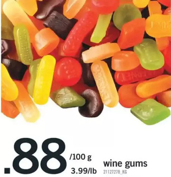 Fortinos Wine gums offer