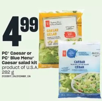 Independent Grocer Pc caesar or pc blue menu caesar salad kit offer