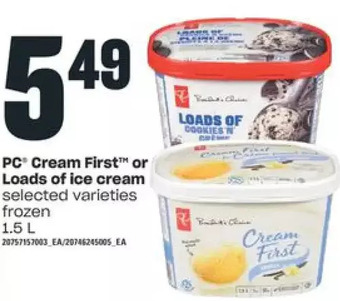 Independent Grocer Pc cream first or loads of ice cream offer