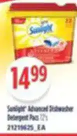 Independent Grocer Sunlight advanced dishwasher detergent pacs offer