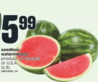 Independent Grocer Seedless watermelons offer