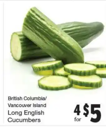 Quality Foods Long English Cucumbers offer