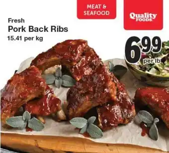 Quality Foods Pork Back Ribs offer