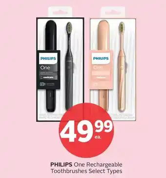 Rexall Philips one rechargeable toothbrushes offer
