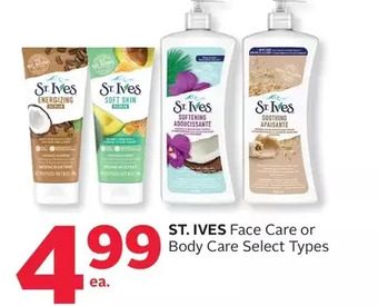 Rexall St.ives face care or body care offer