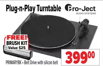 2001 Audio Video Pro-ject plug-n-play turntable offer