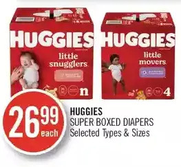 Shoppers Drug Mart Huggies super boxed diapers offer