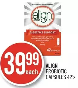 Shoppers Drug Mart Align probiotic capsules offer