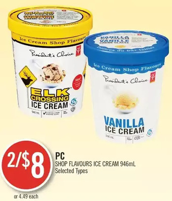 Shoppers Drug Mart Pc shop flavours ice cream offer