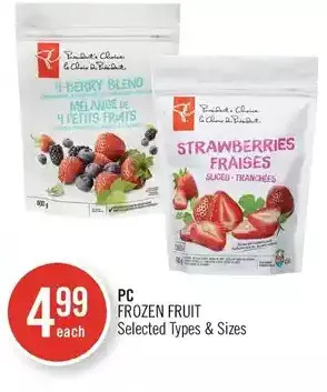 Shoppers Drug Mart Pc frozen fruit offer