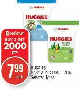 Shoppers Drug Mart Huggies baby wipes offer