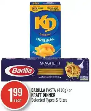 Shoppers Drug Mart Barilla pasta or kraft dinner offer
