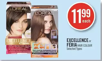 Shoppers Drug Mart Excellence or féria hair colour offer