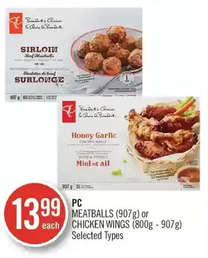 Shoppers Drug Mart Pc meatballs or chicken wings offer