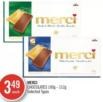 Shoppers Drug Mart Merci chocolates offer