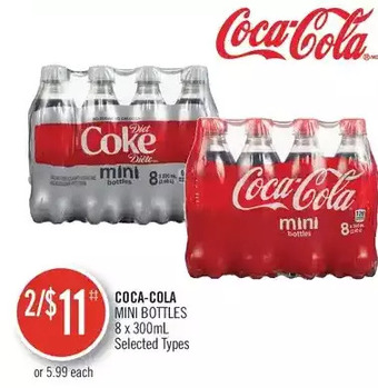 Shoppers Drug Mart Coca-cola mini bottles offer