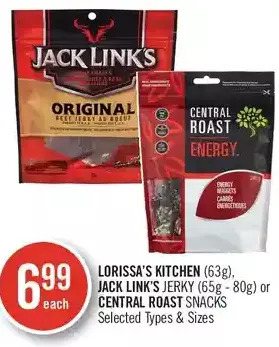 Shoppers Drug Mart Lorissa's kitchen, jack link's jerky or central roast snacks offer