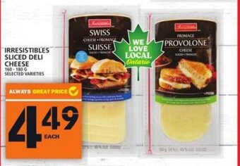 Food Basics Irresistibles Sliced Deli Cheese offer