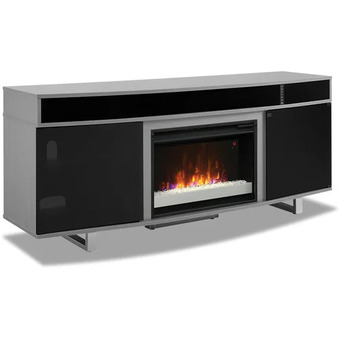 The Brick Odesos 72" tv stand with glass ember firebox and soundbar - grey offer