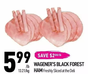 Coppa's Fresh Market Wagener's black forest ham offer