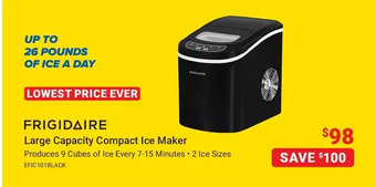 Visions Electronics Frigidaire large capacity compact ice maker offer